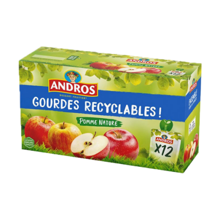 Gourdes compotes pomme nature - ANDROS | Le Douka